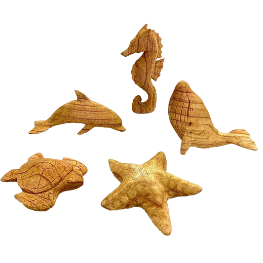 Hand Carved Wooden Sea Creatures